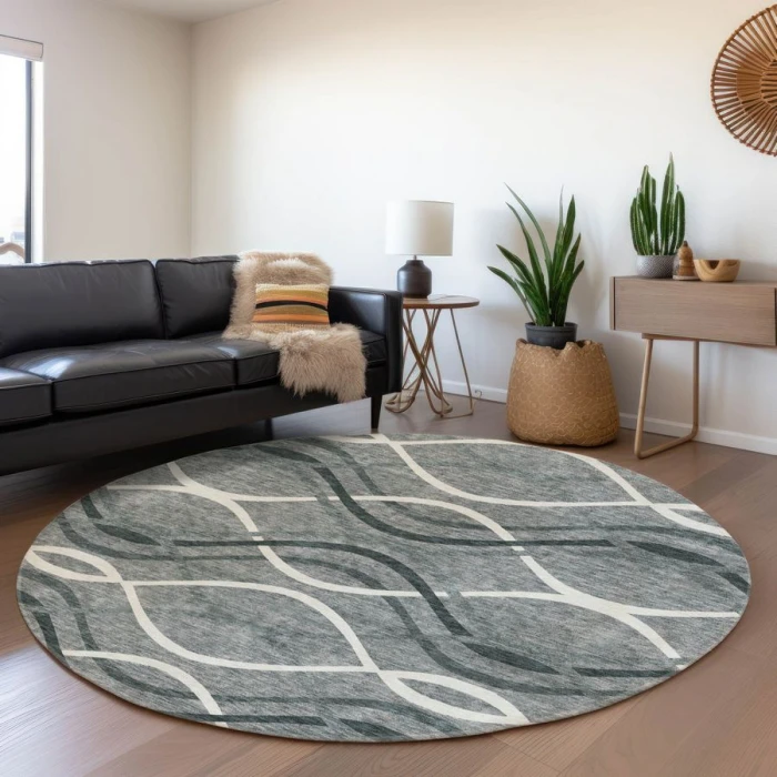 Addison Chantille ACN757-Gray 8 ft. X 8 ft. Round Rug