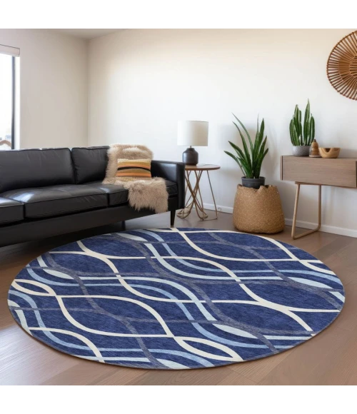 Addison Chantille ACN757-Navy 8 ft. X 8 ft. Round Rug