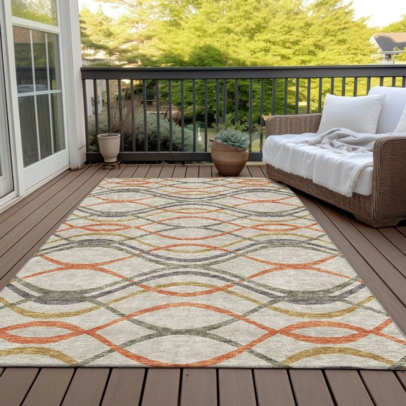 Addison Chantille ACN757-Orange 5 ft. X 7 ft. 6 in. Rectangle Rug
