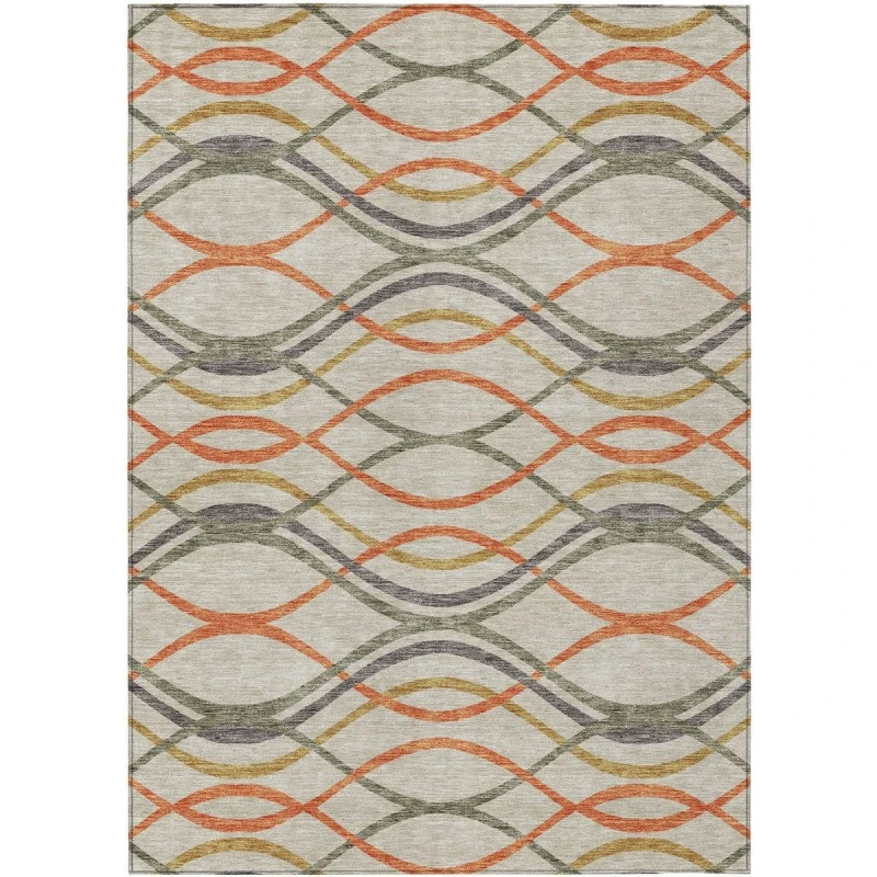 Addison Chantille ACN757-Orange 5 ft. X 7 ft. 6 in. Rectangle Rug