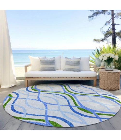 Addison Chantille ACN757-Sky 8 ft. X 8 ft. Round Rug