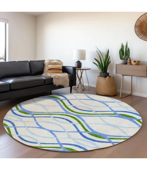 Addison Chantille ACN757-Sky 8 ft. X 8 ft. Round Rug