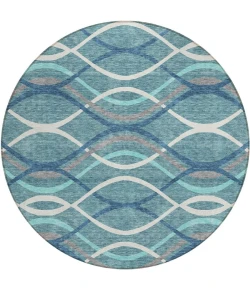 Addison Chantille ACN757-Teal 8 ft. X 8 ft. Round Rug
