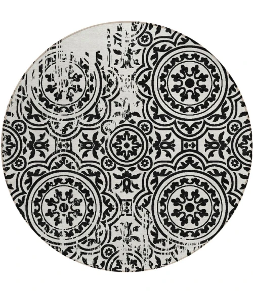 Addison Chantille ACN758-Black 8 ft. X 8 ft. Round Rug