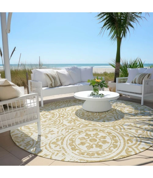 Addison Chantille ACN758-Gold 8 ft. X 8 ft. Round Rug