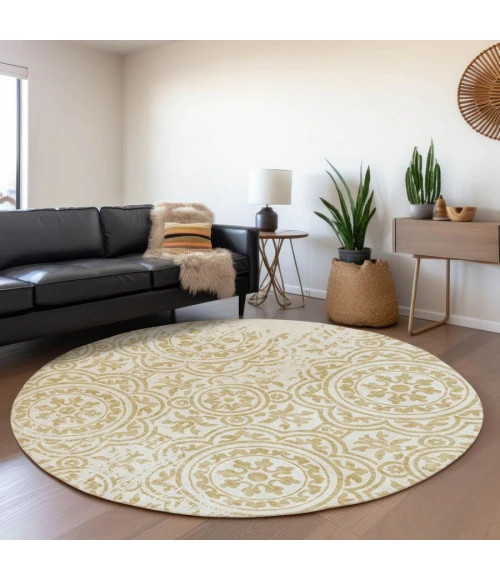 Addison Chantille ACN758-Gold 8 ft. X 8 ft. Round Rug