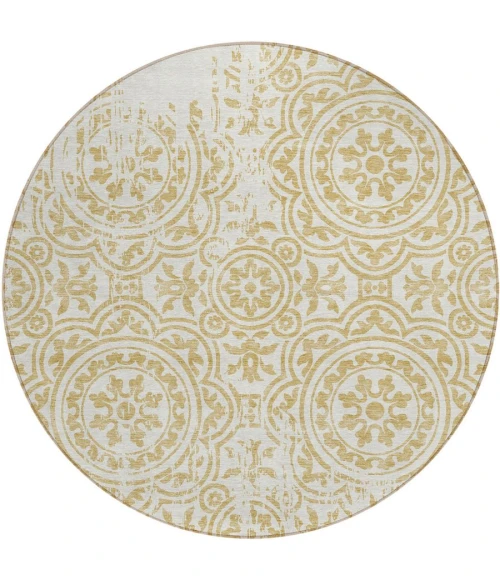 Addison Chantille ACN758-Gold 8 ft. X 8 ft. Round Rug