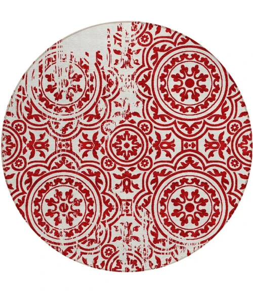Addison Chantille ACN758-Red 8 ft. X 8 ft. Round Rug