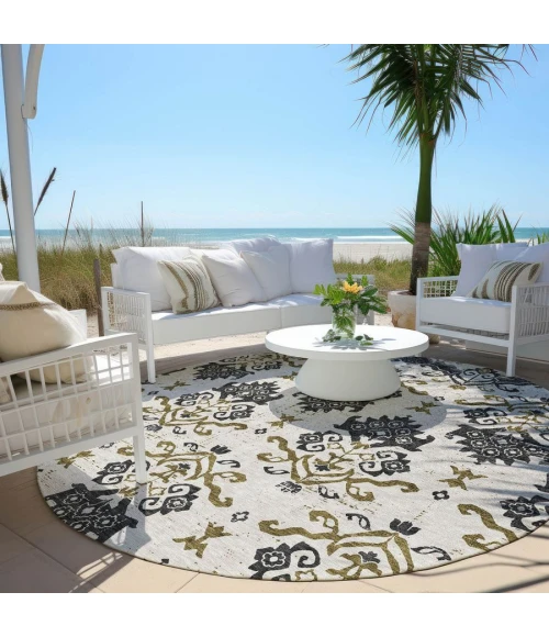 Addison Chantille ACN759-Black 8 ft. X 8 ft. Round Rug