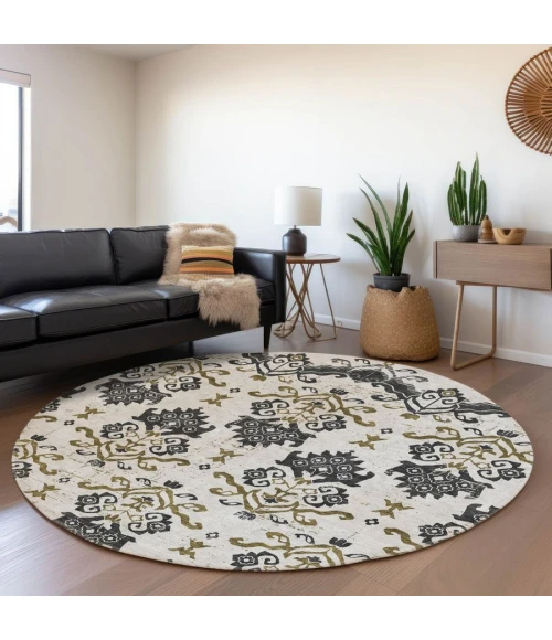 Addison Chantille ACN759-Black 8 ft. X 8 ft. Round Rug