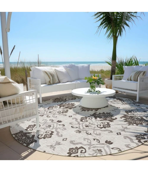 Addison Chantille ACN759-Chocolate 8 ft. X 8 ft. Round Rug