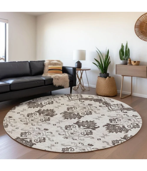 Addison Chantille ACN759-Chocolate 8 ft. X 8 ft. Round Rug