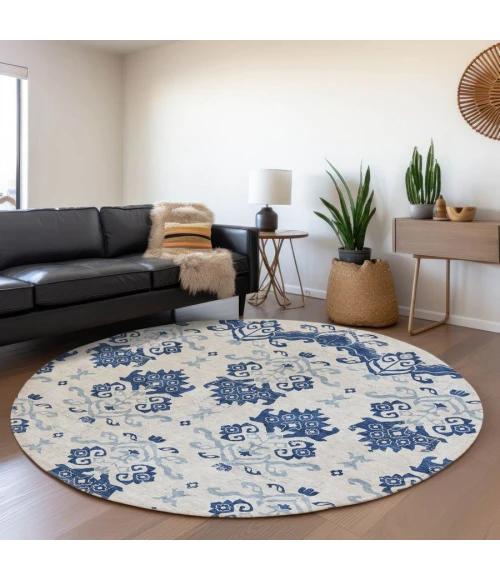Addison Chantille ACN759-Navy 8 ft. X 8 ft. Round Rug