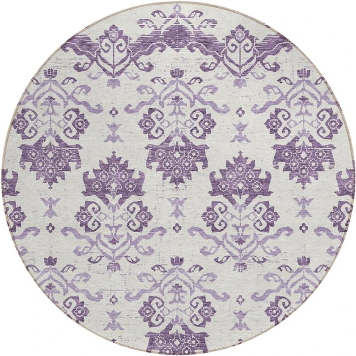 Addison Chantille ACN759-Purple 8 ft. X 8 ft. Round Rug