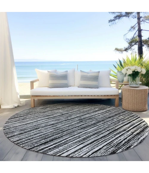 Addison Chantille ACN760-Black 8 ft. X 8 ft. Round Rug