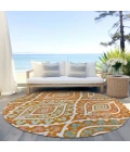 Addison Chantille ACN761-Orange 8 ft. X 8 ft. Round Rug