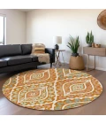 Addison Chantille ACN761-Orange 8 ft. X 8 ft. Round Rug