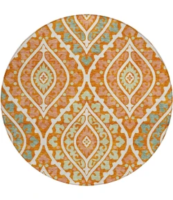 Addison Chantille ACN761-Orange 8 ft. X 8 ft. Round Rug