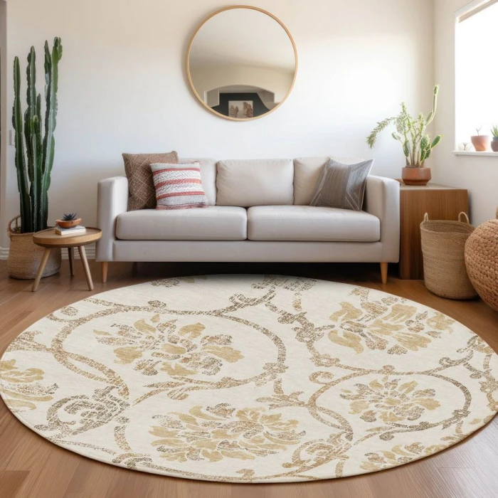 Addison Chantille ACN762-Ivory 8 ft. X 8 ft. Round Rug