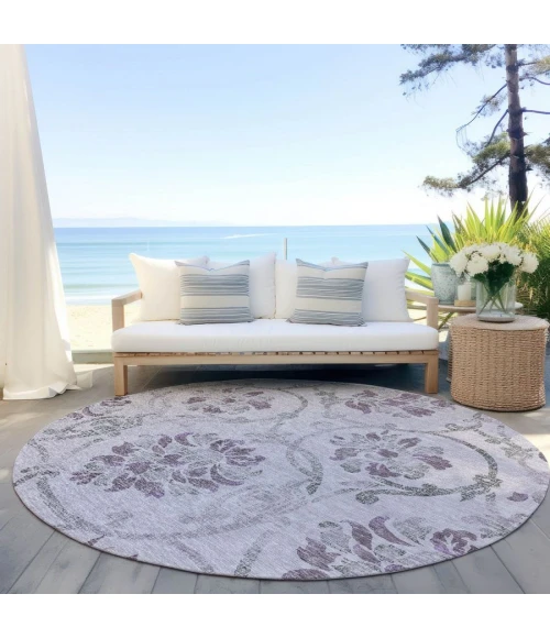 Addison Chantille ACN762-Lavender 8 ft. X 8 ft. Round Rug