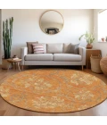 Addison Chantille ACN762-Orange 8 ft. X 8 ft. Round Rug