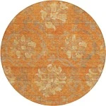 Addison Chantille ACN762-Orange 8 ft. X 8 ft. Round Rug