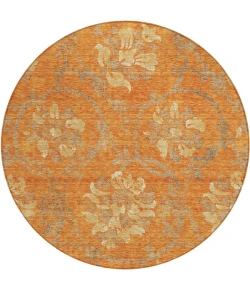 Addison Chantille ACN762-Orange 8 ft. X 8 ft. Round Rug