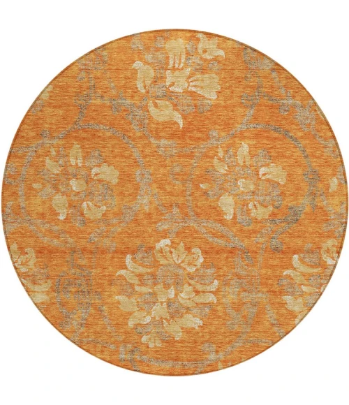 Addison Chantille ACN762-Orange 8 ft. X 8 ft. Round Rug