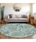 Addison Chantille ACN762-Teal 8 ft. X 8 ft. Round Rug