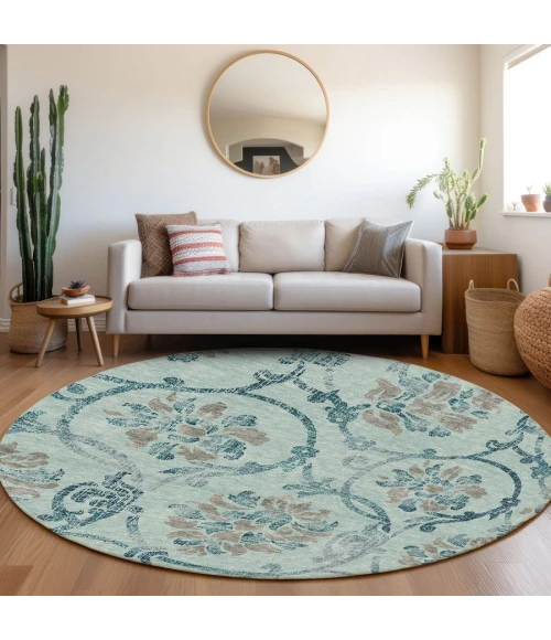Addison Chantille ACN762-Teal 8 ft. X 8 ft. Round Rug
