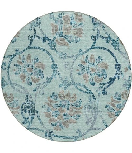 Addison Chantille ACN762-Teal 8 ft. X 8 ft. Round Rug