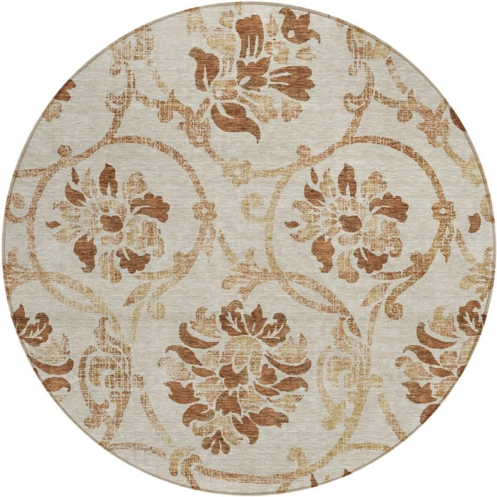Addison Chantille ACN762-Terracotta 8 ft. X 8 ft. Round Rug