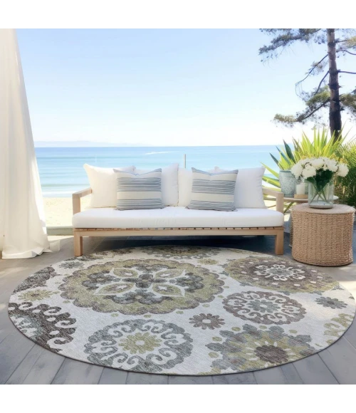 Addison Chantille ACN763-Beige 8 ft. X 8 ft. Round Rug