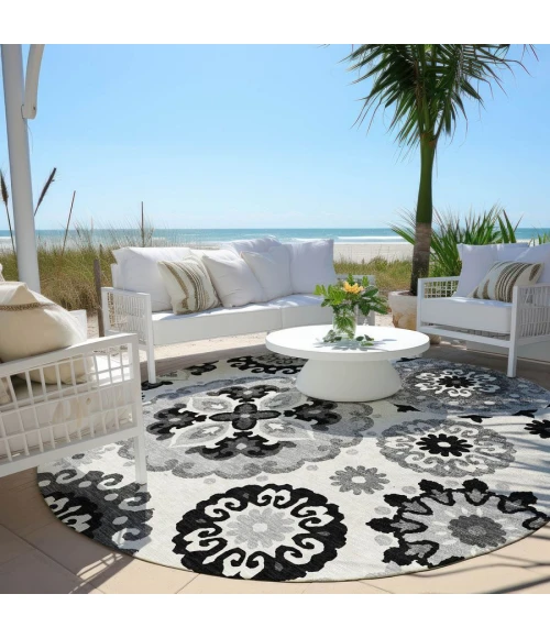 Addison Chantille ACN763-Black 8 ft. X 8 ft. Round Rug