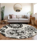 Addison Chantille ACN763-Black 8 ft. X 8 ft. Round Rug