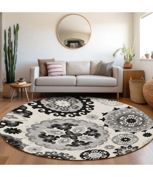 Addison Chantille ACN763-Black 8 ft. X 8 ft. Round Rug
