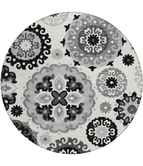 Addison Chantille ACN763-Black 8 ft. X 8 ft. Round Rug