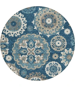 Addison Chantille ACN763-Blue 8 ft. X 8 ft. Round Rug