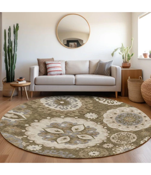 Addison Chantille ACN763-Brown 8 ft. X 8 ft. Round Rug