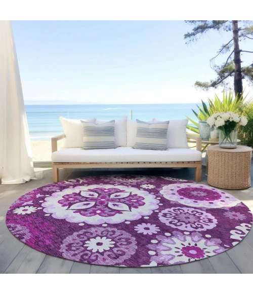 Addison Chantille ACN763-Eggplant 8 ft. X 8 ft. Round Rug