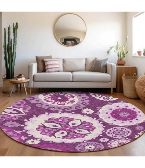 Addison Chantille ACN763-Eggplant 8 ft. X 8 ft. Round Rug
