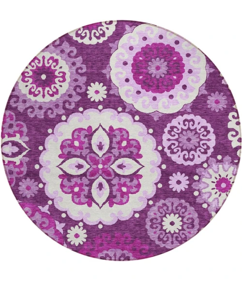 Addison Chantille ACN763-Eggplant 8 ft. X 8 ft. Round Rug
