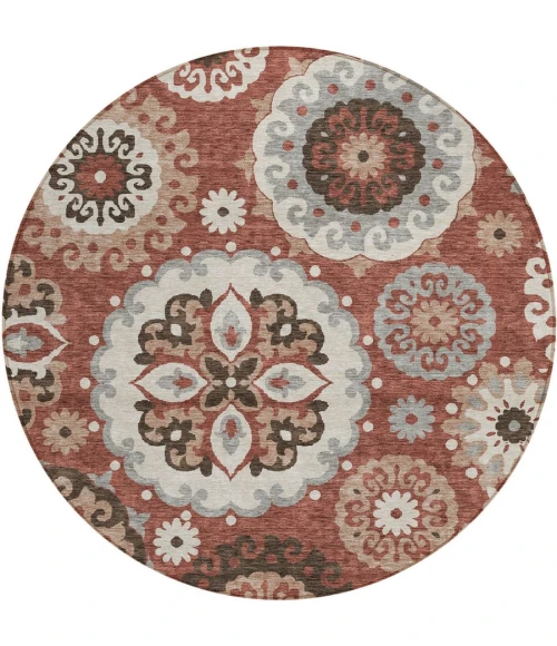 Addison Chantille ACN763-Paprika 8 ft. X 8 ft. Round Rug