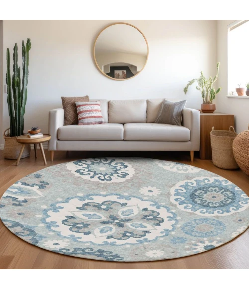 Addison Chantille ACN763-Sky 8 ft. X 8 ft. Round Rug