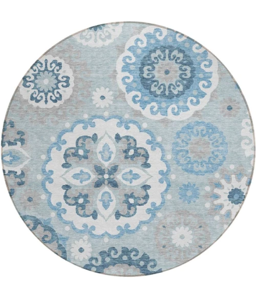 Addison Chantille ACN763-Sky 8 ft. X 8 ft. Round Rug