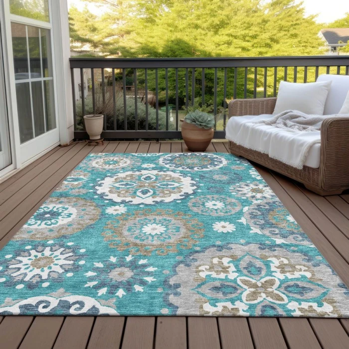 Addison Chantille ACN763-Teal 9 ft. X 12 ft. Rectangle Rug