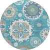 Addison Chantille ACN763-Teal 8 ft. X 8 ft. Round Rug