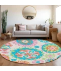 Addison Chantille ACN763-White 8 ft. X 8 ft. Round Rug