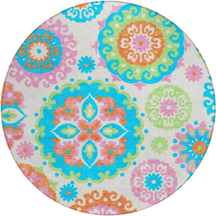 Addison Chantille ACN763-White 8 ft. X 8 ft. Round Rug