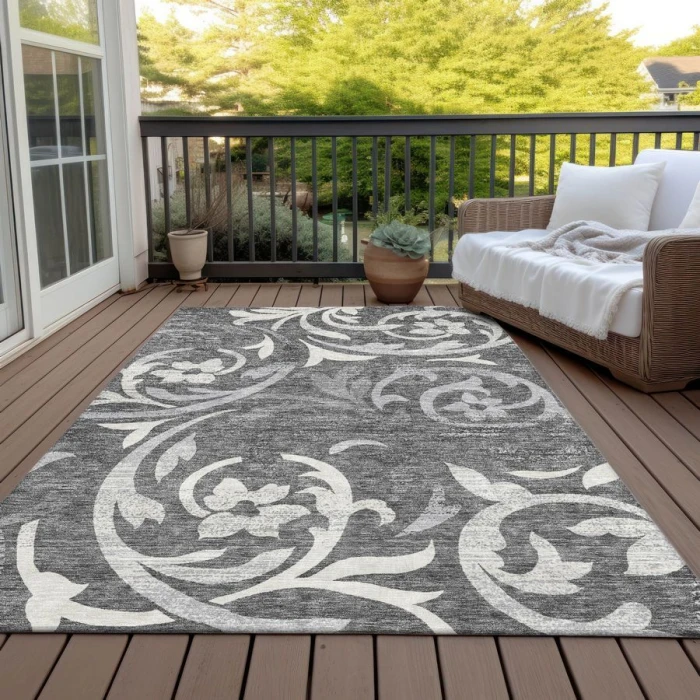 Addison Chantille ACN764-Charcoal 5 ft. X 7 ft. 6 in. Rectangle Rug